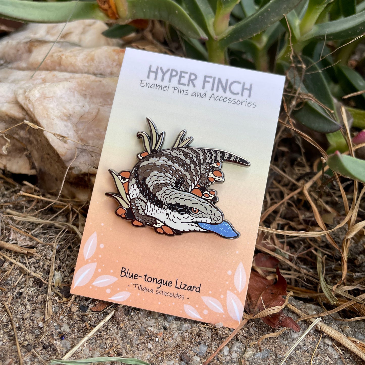 Blue-tongued Lizard Enamel Pin