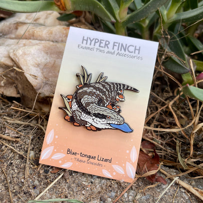 Blue-tongued Lizard Enamel Pin