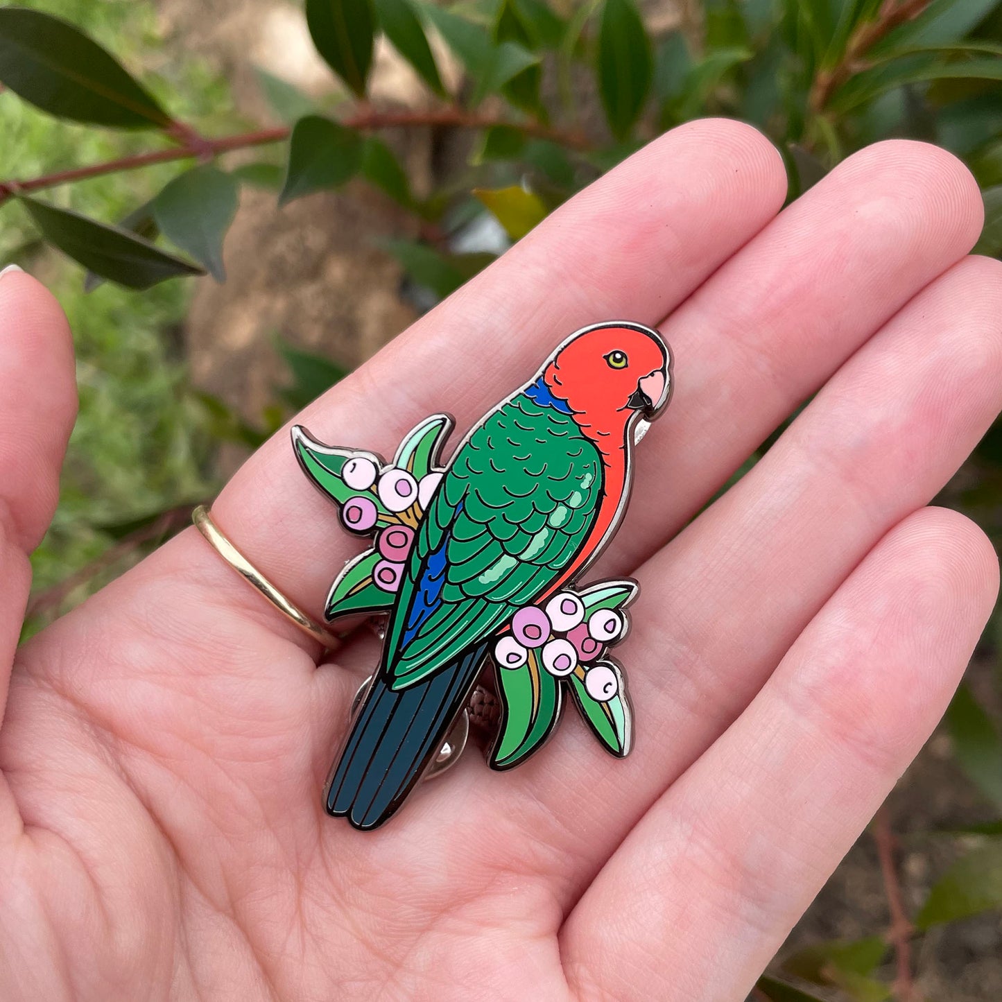 Australian King Parrot (Male) Enamel Pin