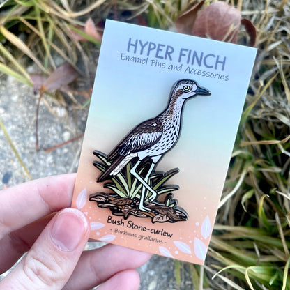 Bush Stone-Curlew Enamel Pin