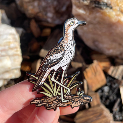 Bush Stone-Curlew Enamel Pin