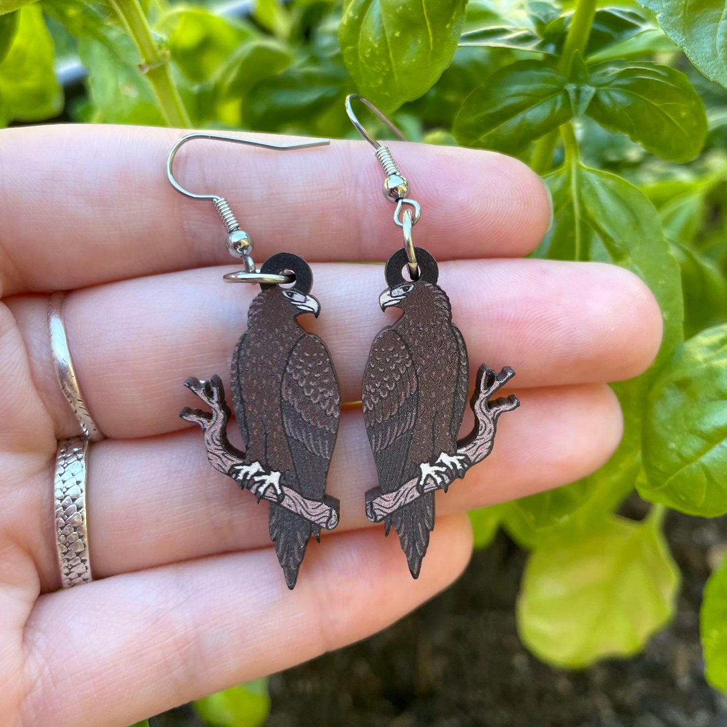 Wedge-tailed Eagle Wooden Earrings