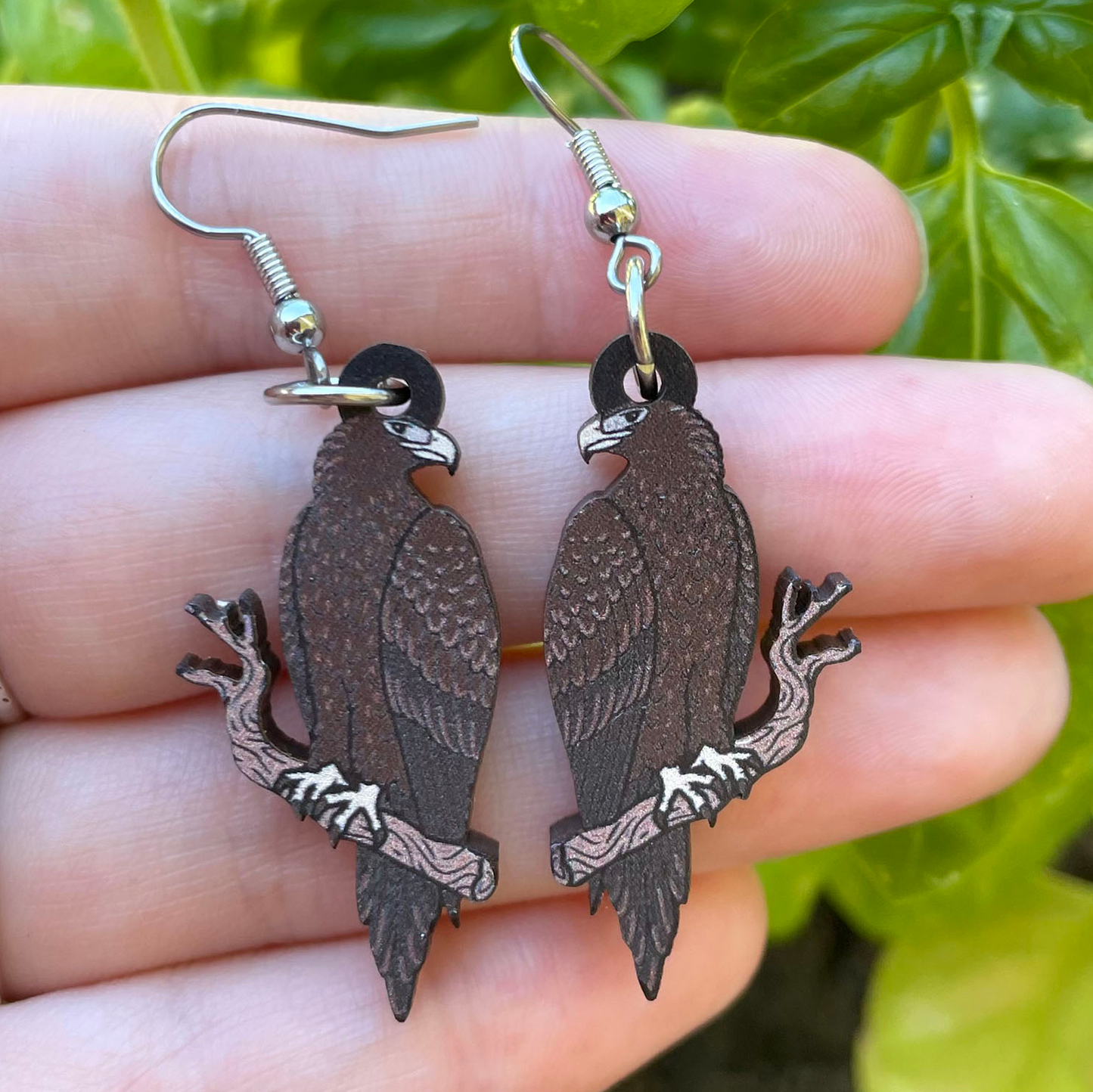 Wedge-tailed Eagle Wooden Earrings
