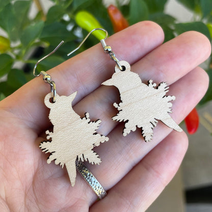 Laughing Kookaburra Wooden Earrings