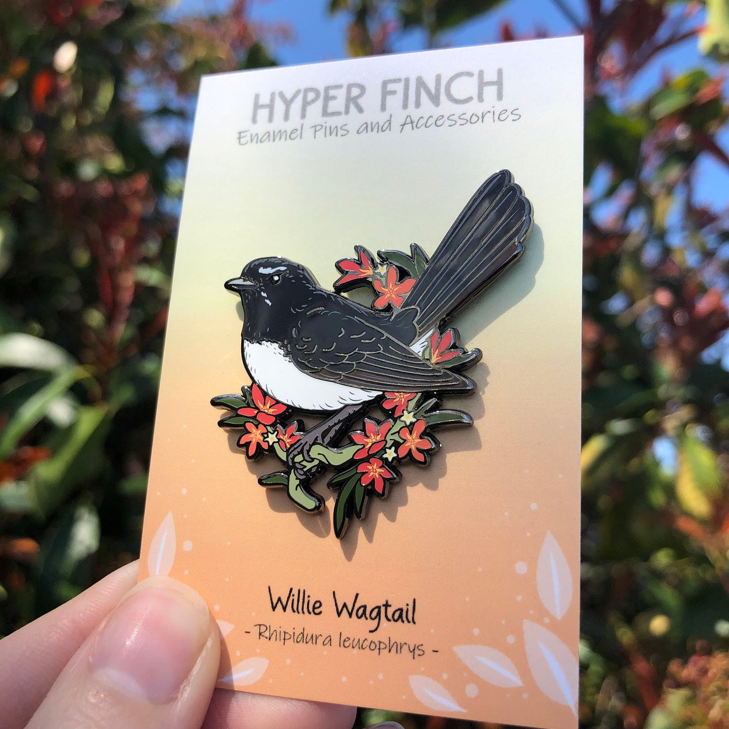 Willie Wagtail Enamel Pin