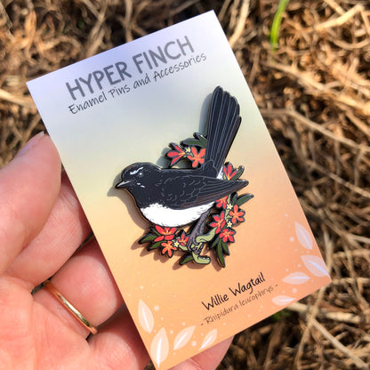 Willie Wagtail Enamel Pin