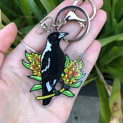 Australian Magpie Keychain