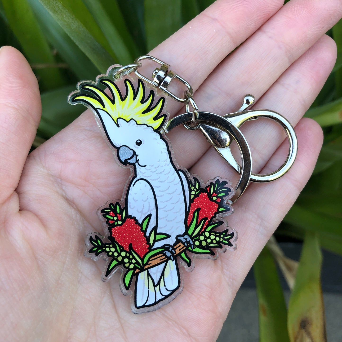Sulphur Crested Cockatoo Keychain