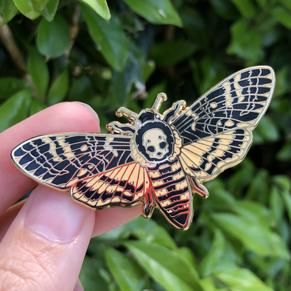 Death's-head Hawkmoth Enamel Pin (Gold Variant)