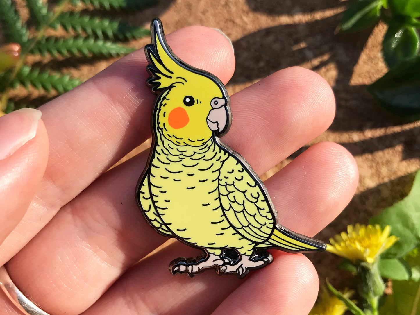 Cockatiel Enamel Pin