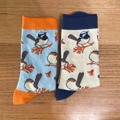 Superb Fairywren Socks
