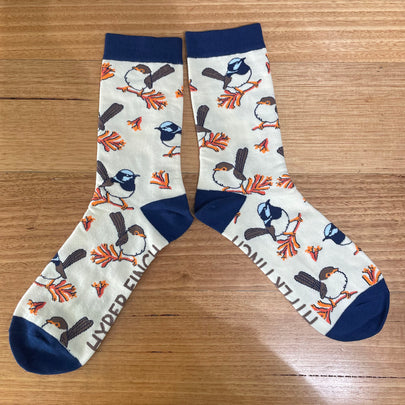 Superb Fairywren Socks