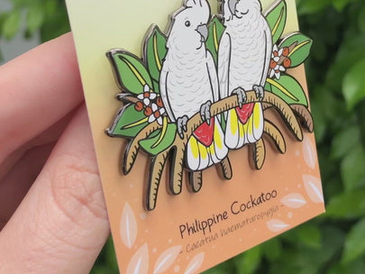 Philippine / Red-vented Cockatoos Enamel Pin