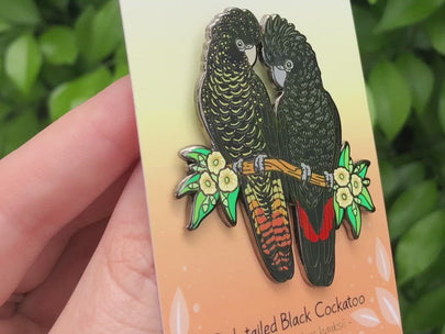 Red-tailed Black Cockatoos Enamel Pin