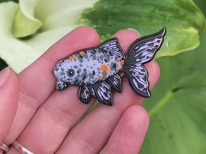 Shubunkin Goldfish Enamel Pin
