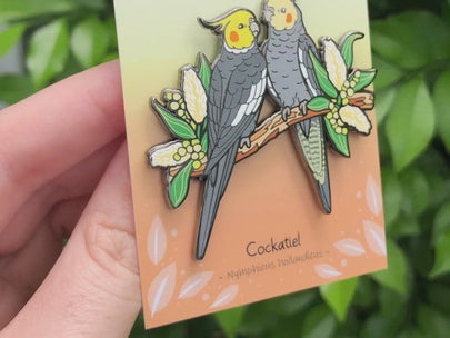 Cockatiels Enamel Pin