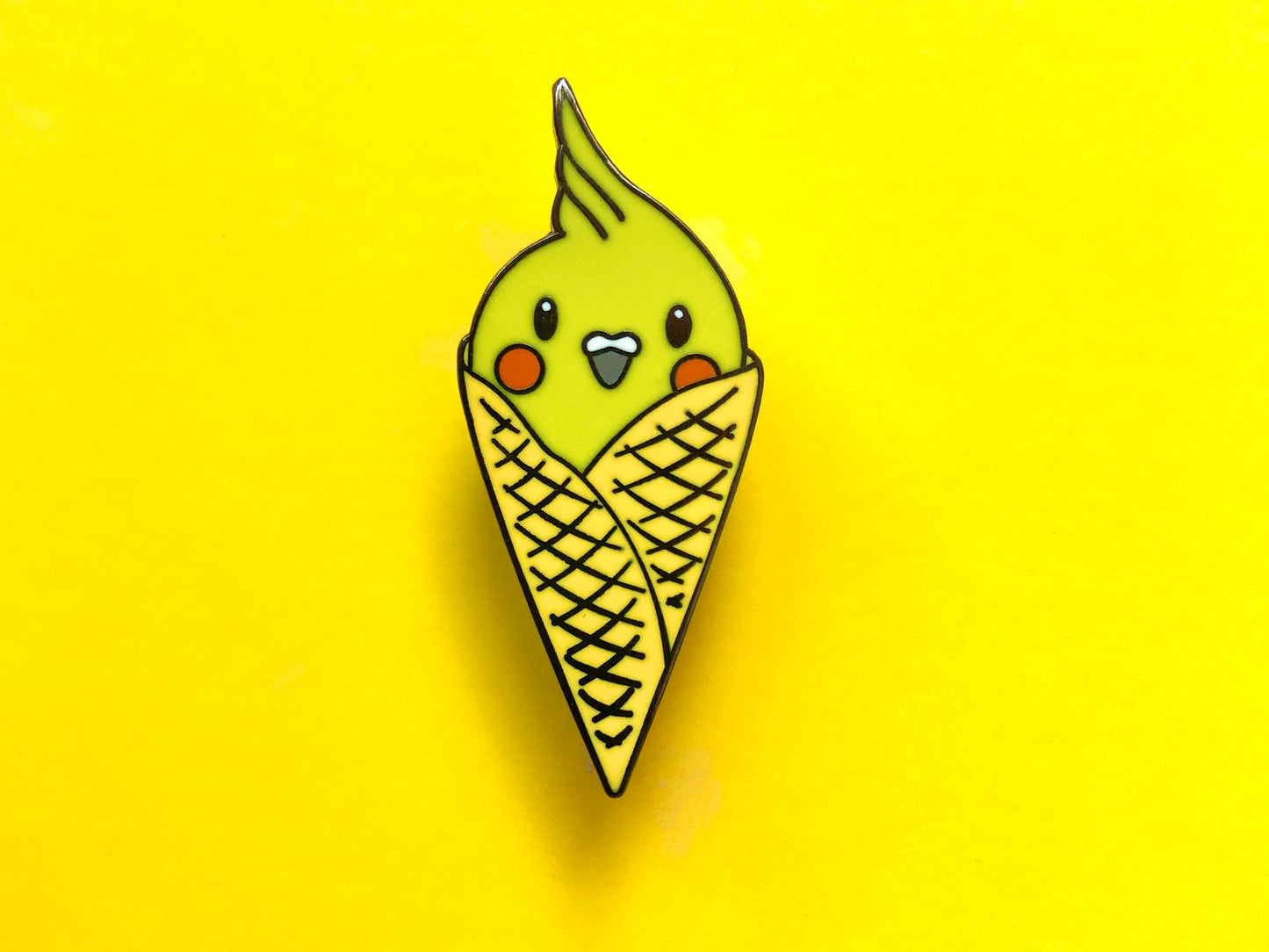 Banana-Tiel Split (Cockatiel) Enamel Pin