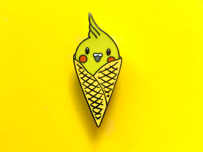Banana-Tiel Split (Cockatiel) Enamel Pin