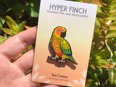 Sun Conure Enamel Pin