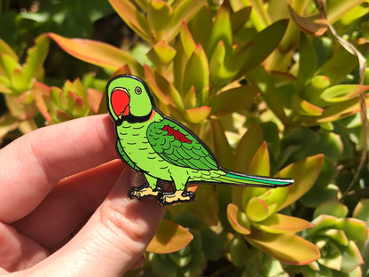 Alexandrine Parakeet Enamel Pin