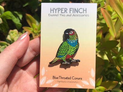 Blue Throated Conure Enamel Pin