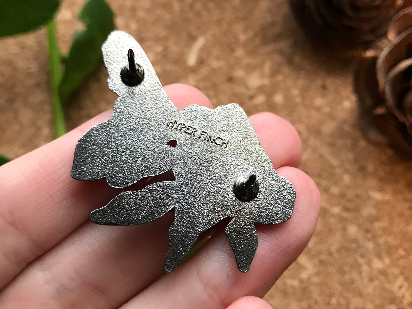 Black Moor Goldfish Enamel Pin