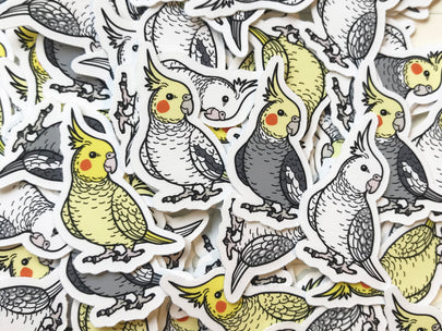 Mixed Cockatiel Mini Sticker Pack (20 pack)