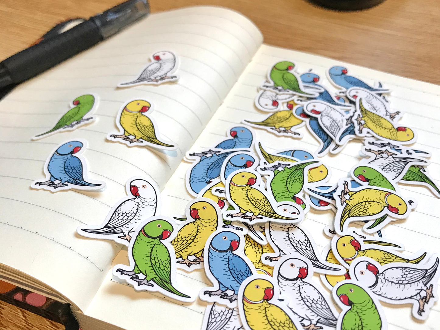 Mixed Indian Ringneck Mini Sticker Pack (20 pack)