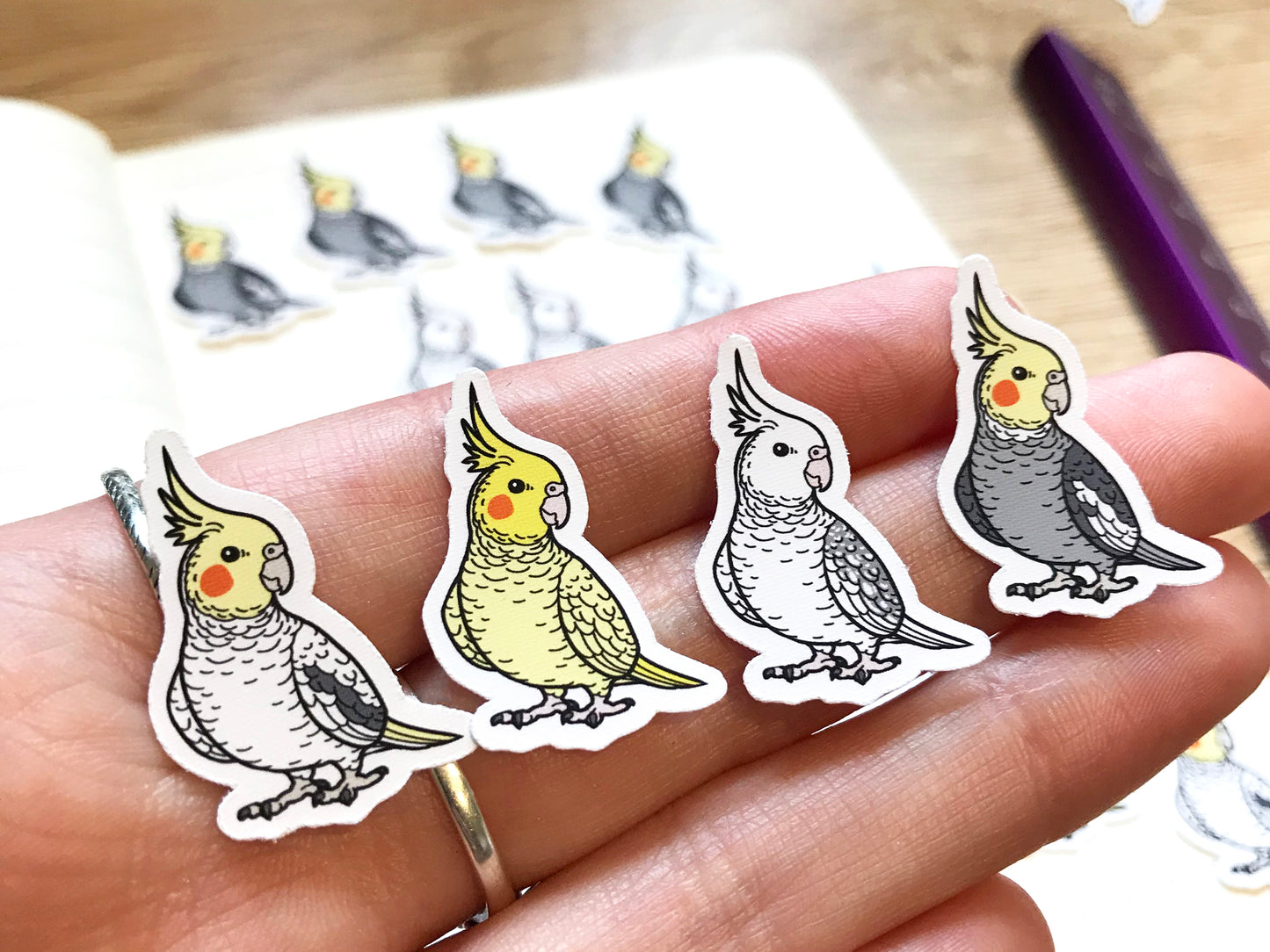 Mixed Cockatiel Mini Sticker Pack (20 pack)