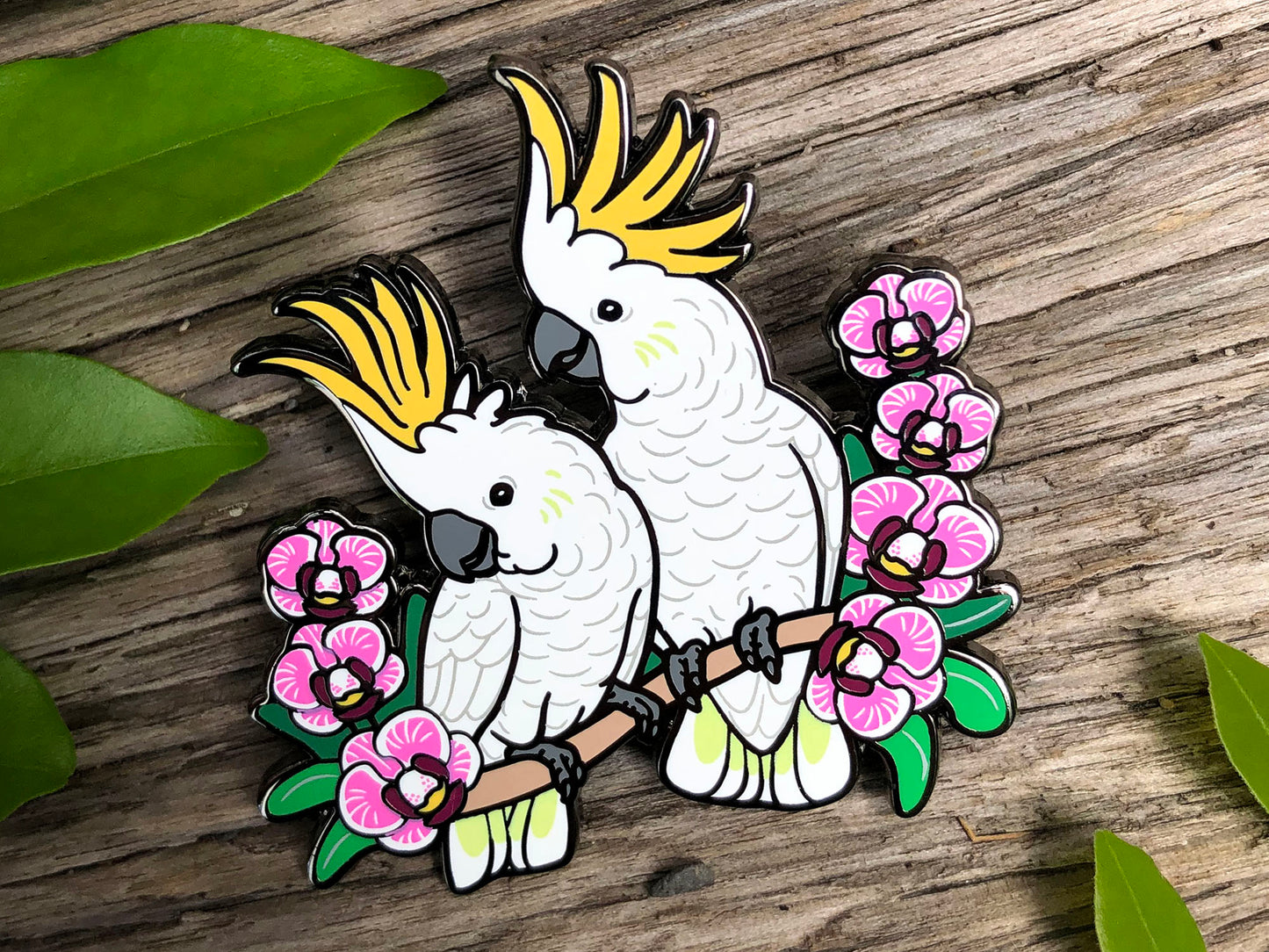 Citron-crested Cockatoos Enamel Pin