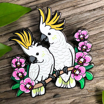 Citron-crested Cockatoos Enamel Pin