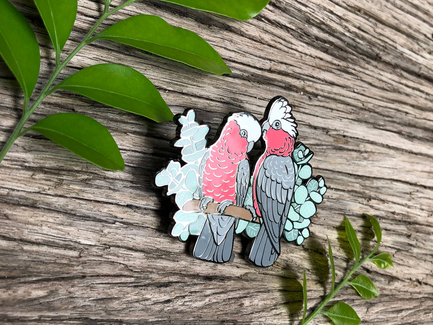 Galahs / Rose-breasted Cockatoos Enamel Pin
