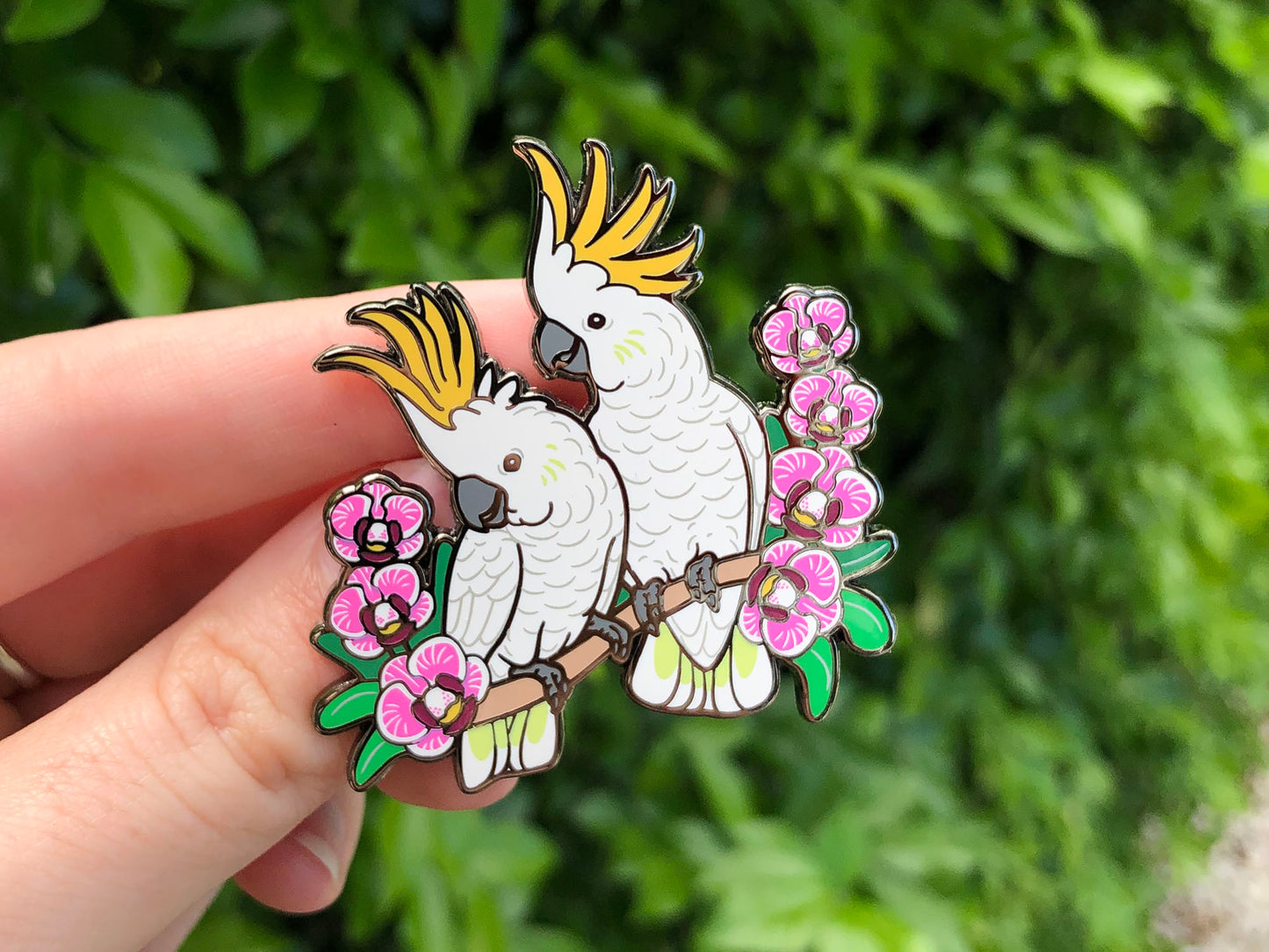 Citron-crested Cockatoos Enamel Pin