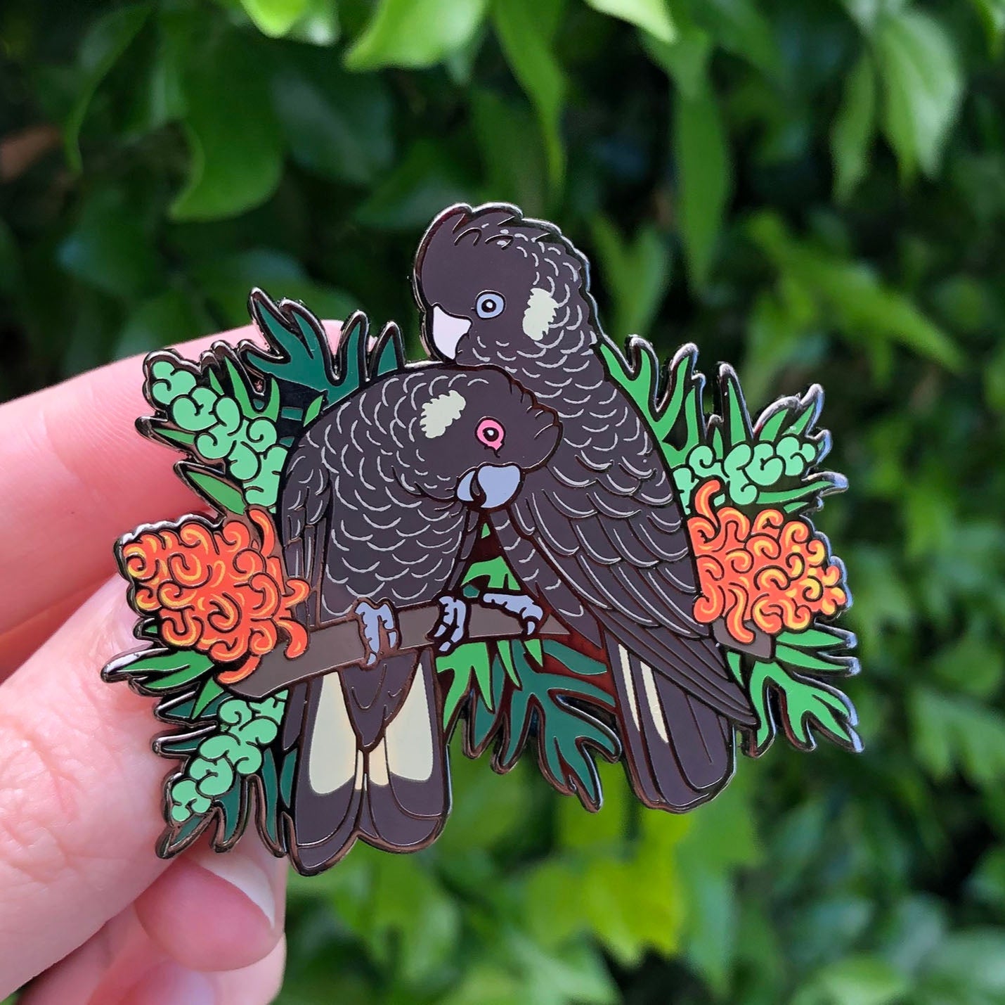 Carnaby’s / Short-billed Black Cockatoos Enamel Pin