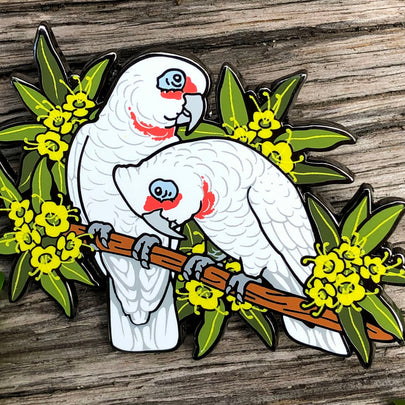 Long-billed Corellas Enamel Pin