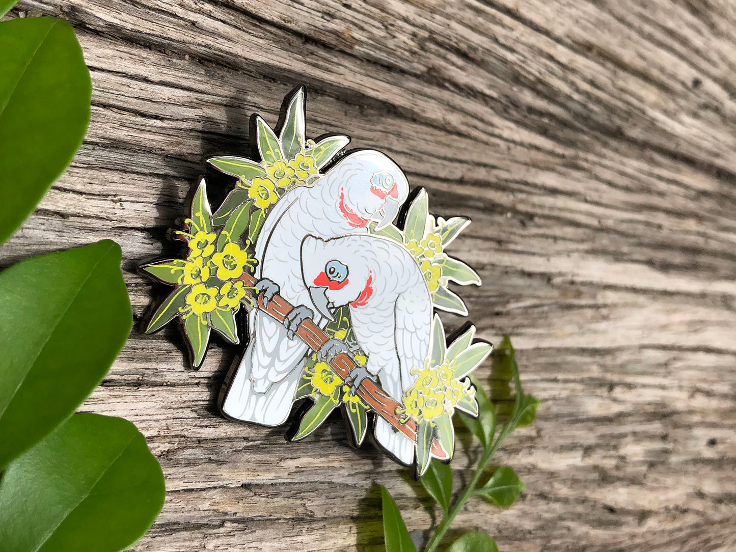Long-billed Corellas Enamel Pin