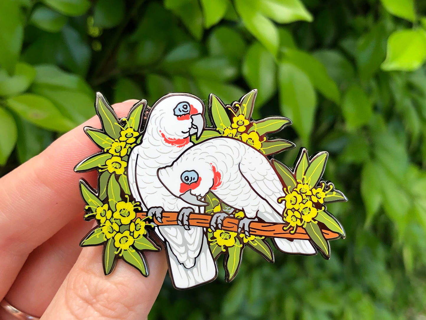 Long-billed Corellas Enamel Pin