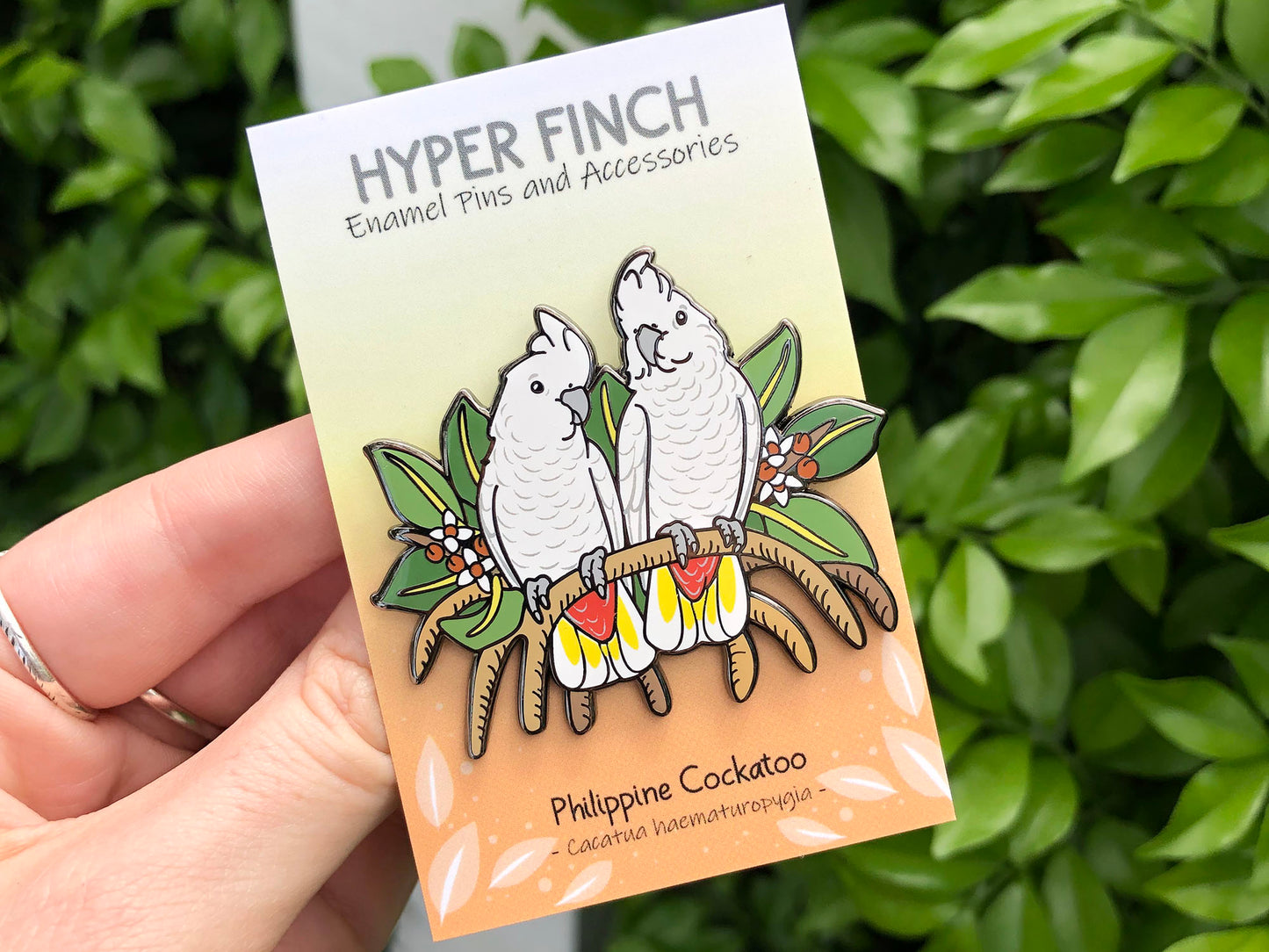 Philippine / Red-vented Cockatoos Enamel Pin