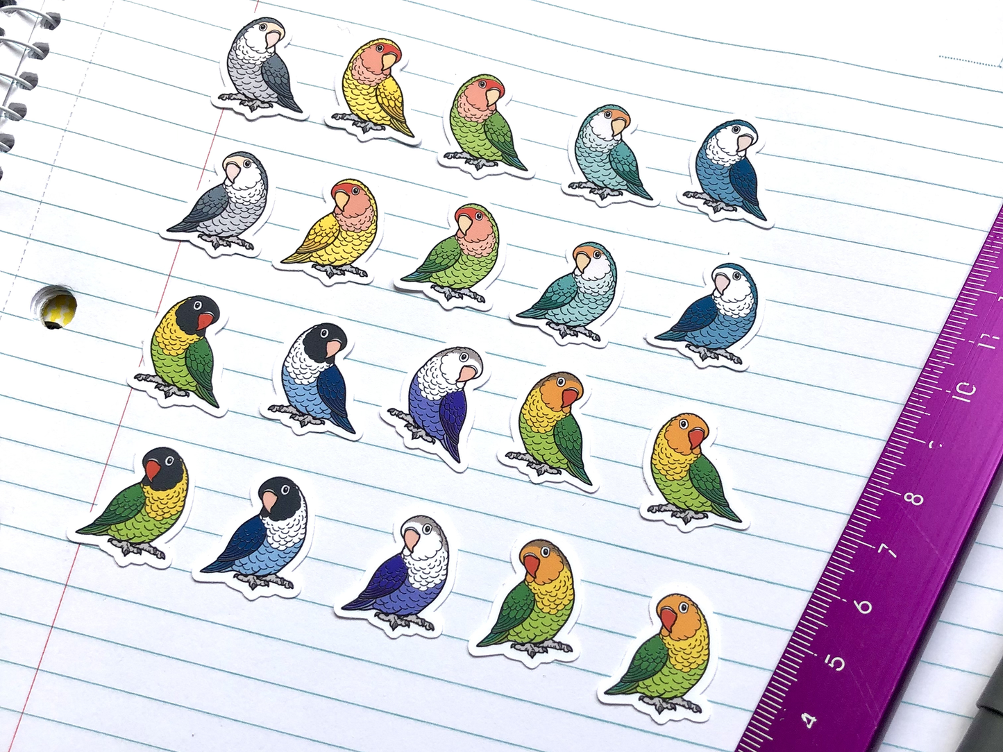 Lovebirds Mini Sticker Pack (20 pack)