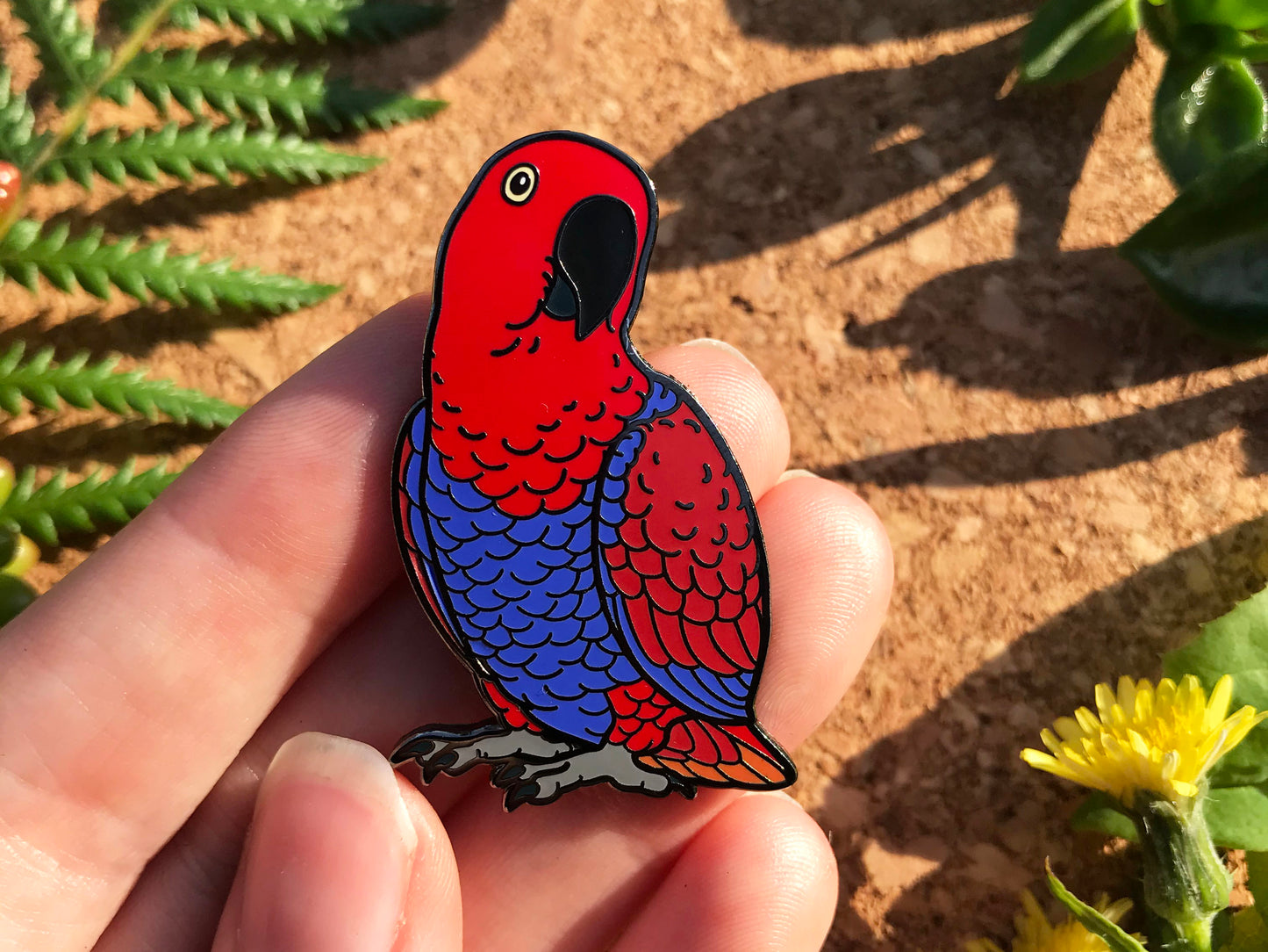 Eclectus Parrot Enamel Pin