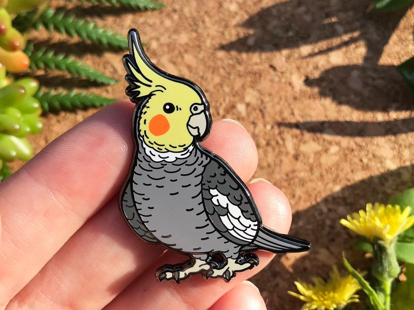 Cockatiel Enamel Pin