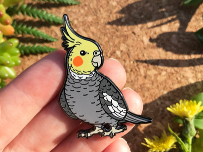Cockatiel Enamel Pin