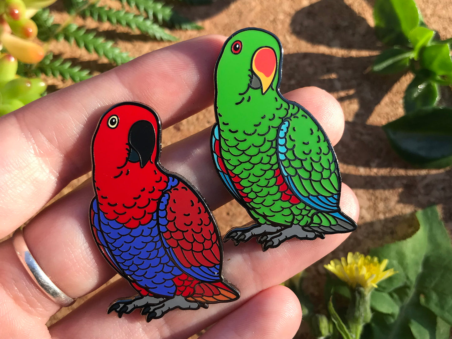 Eclectus Parrot Enamel Pin