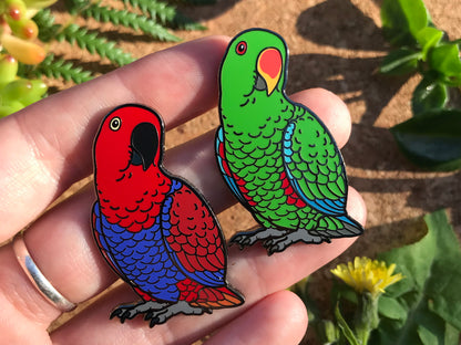 Eclectus Parrot Enamel Pin