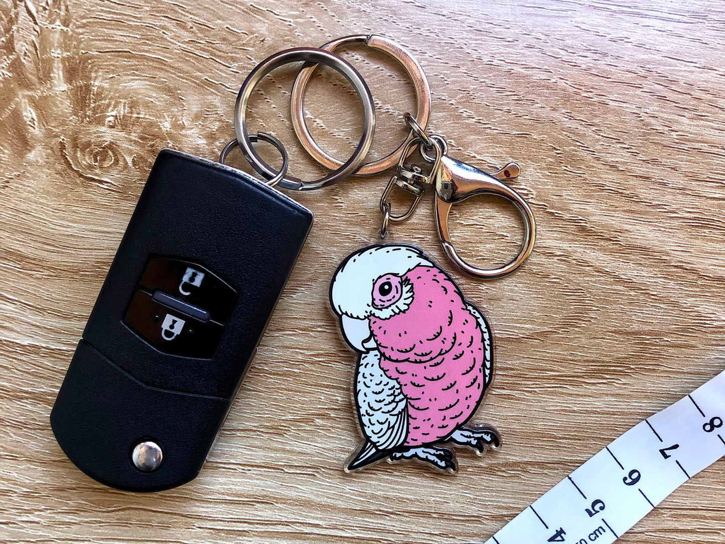 Bandit the Galah Keychain