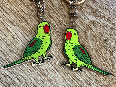 Alexandrine Parrot Keychain (Female)