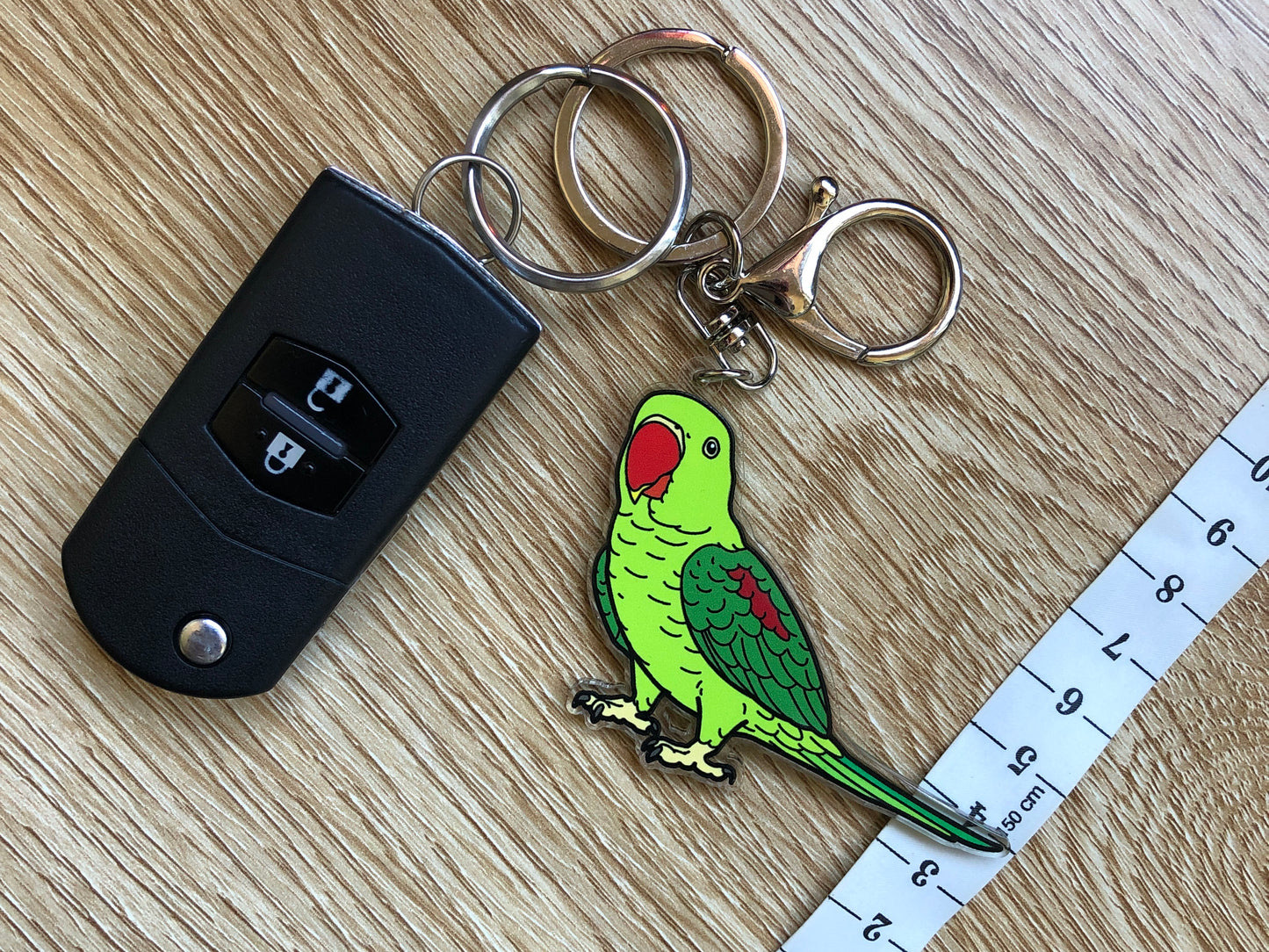 Alexandrine Parrot Keychain (Female)