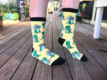 Retrosaur Socks