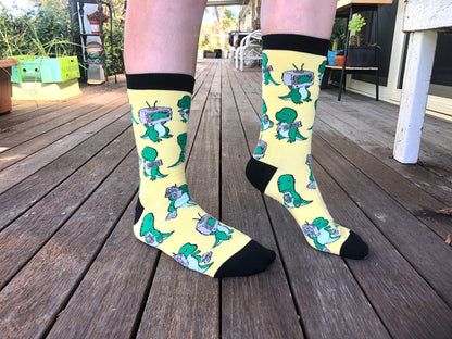 Retrosaur Socks
