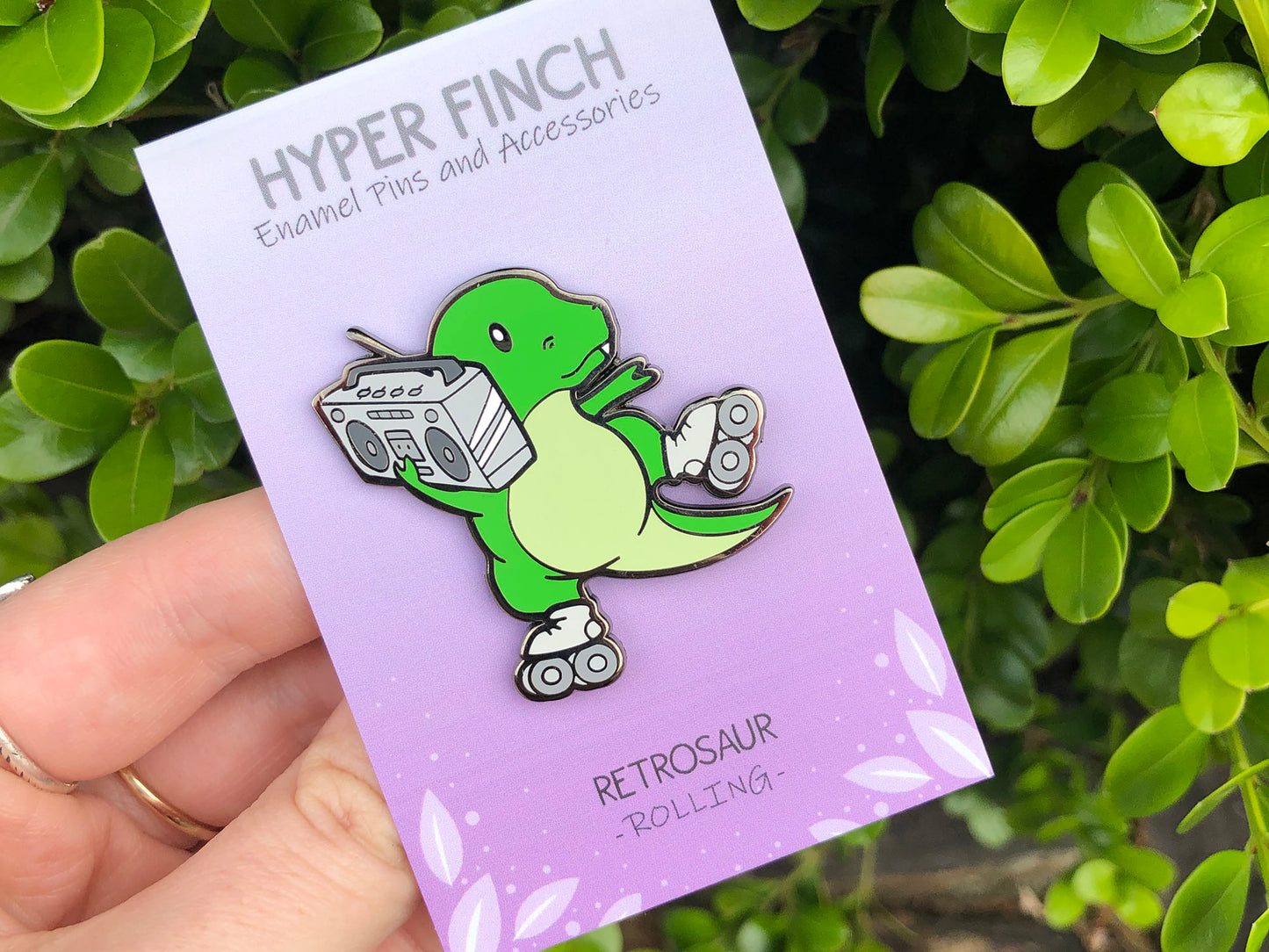 Retrosaur Rolling Enamel Pin